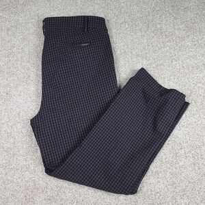 Rekucci Midnight Check Straight Leg Dress Pants Navy Grey RE1038 Womens 20W